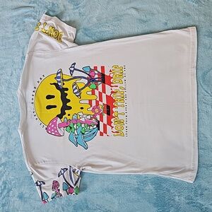 Retro Don't Trip Drip Double Sided Print T-Shirt Graphic Hippie Psychedelic